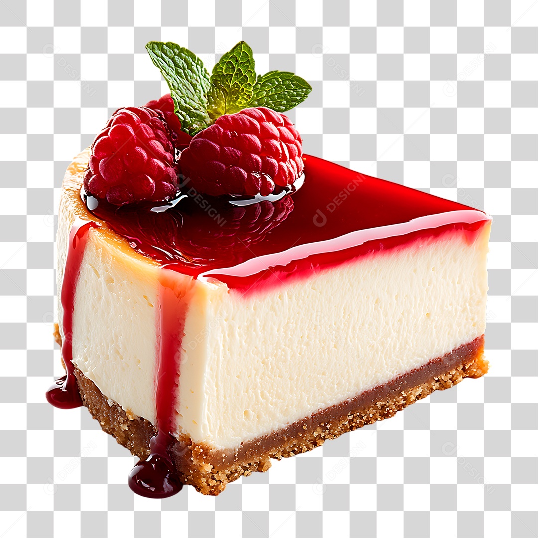 Fatia de Cheesecake PNG Transparente