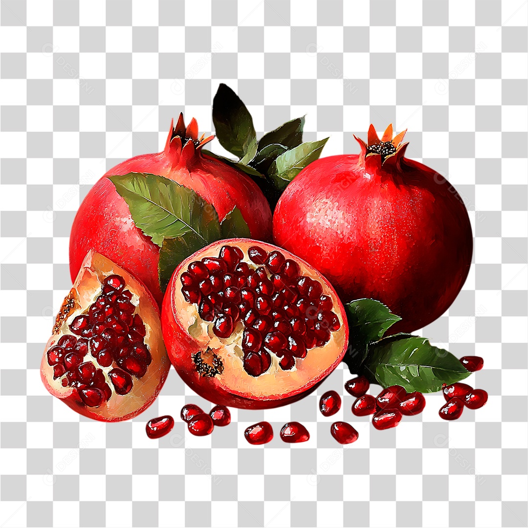 Romã Madura PNG Transparente