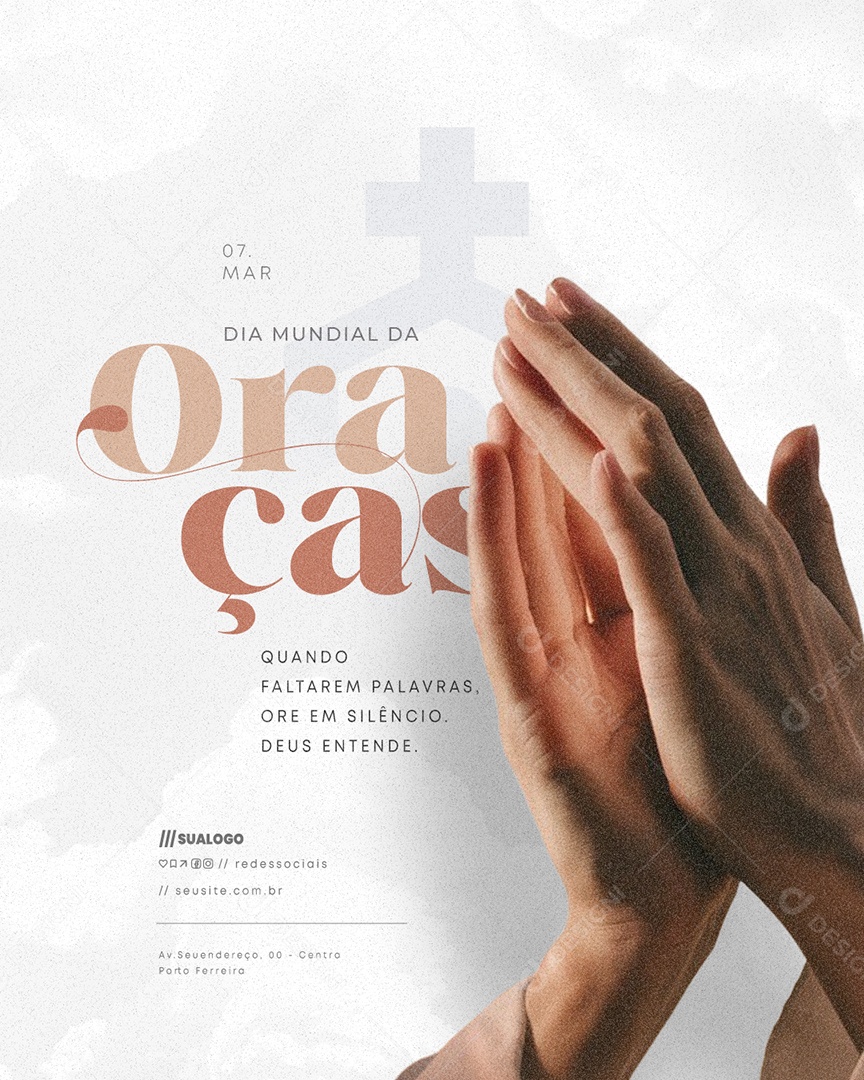 Dia Mundial da Oração 07 de Março Social Media PSD Editável