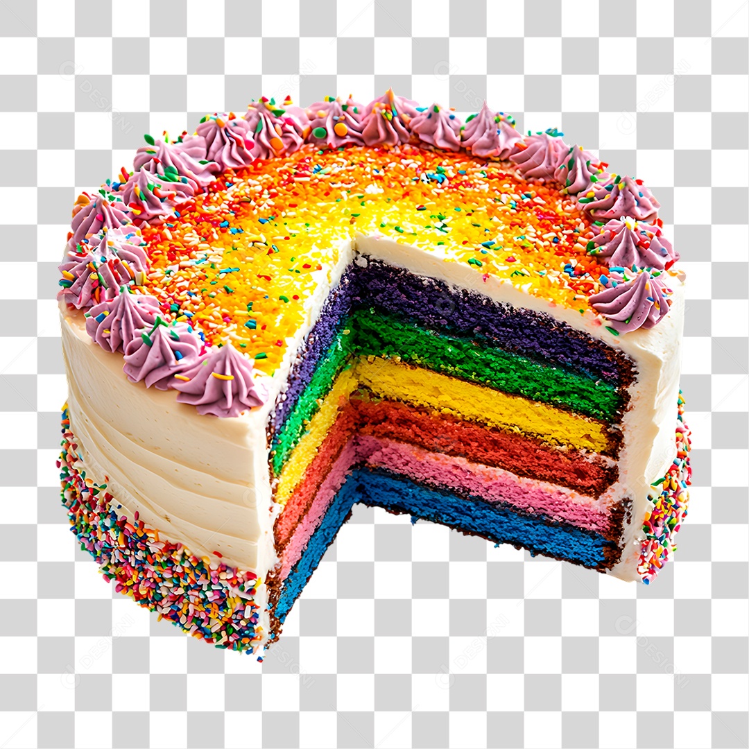 Bolo de Aniversário PNG Transparente