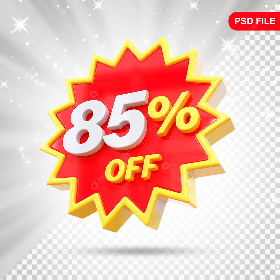 Elemento 3D Vermelho 85% Off Para Composição PSD