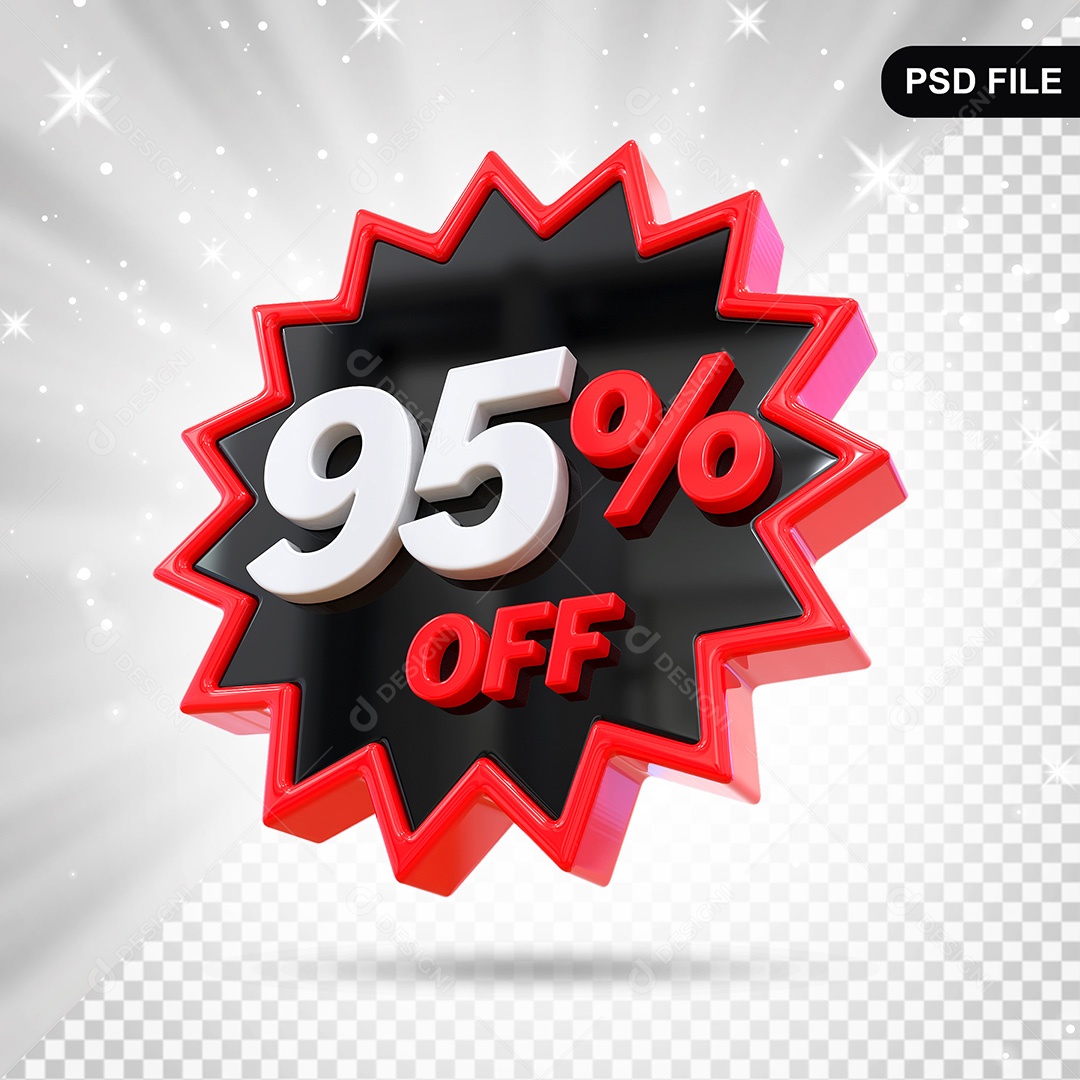 Elemento 3D Preto 95% Off Para Composição PSD