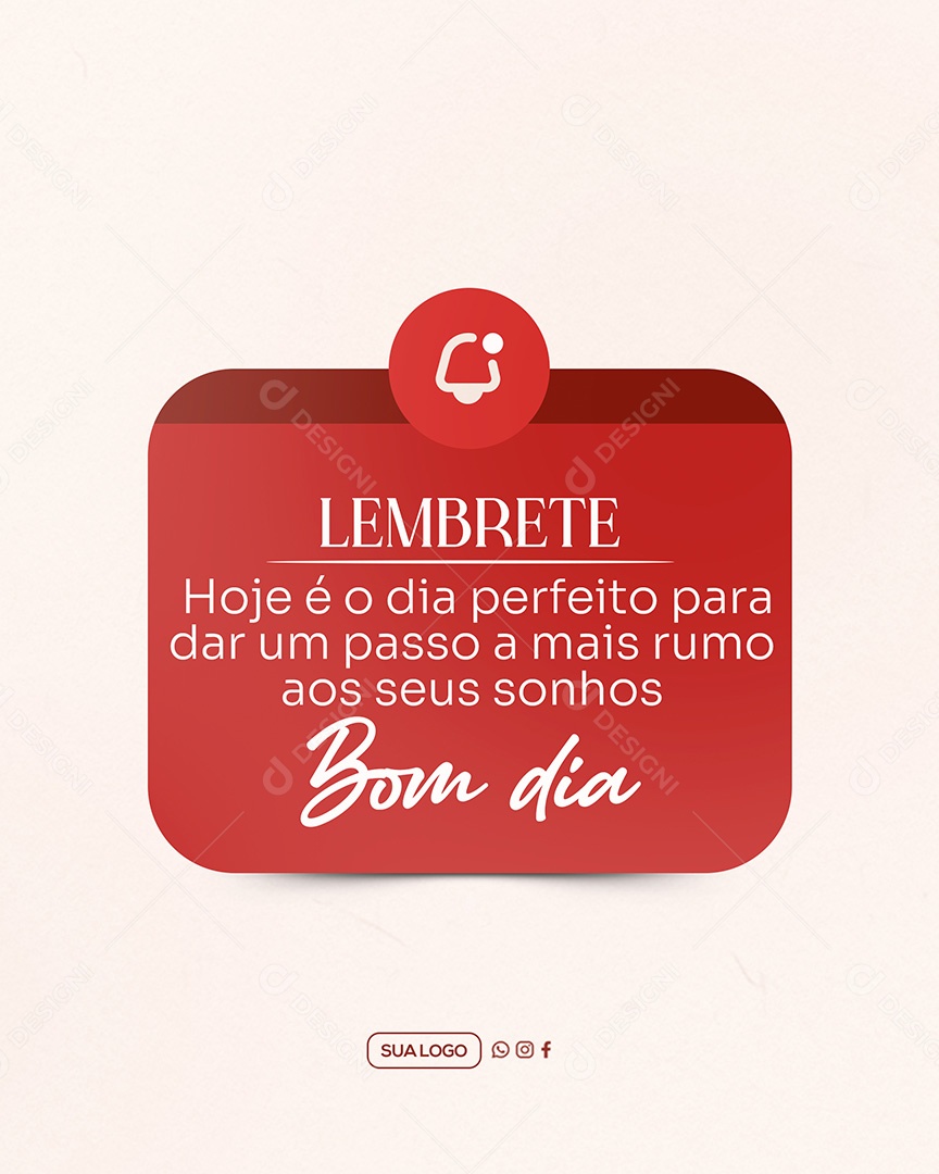 Bom Dia Frase Motivacional Social Media PSD Editável