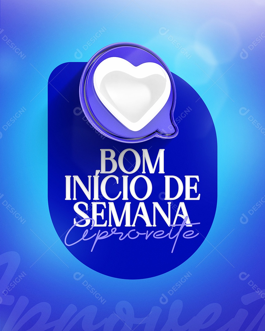 Bom Início de Semana Social Media PSD Editável