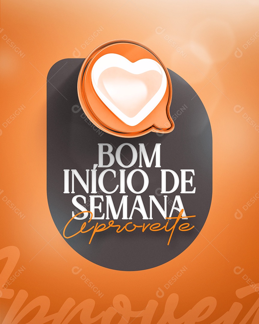 Bom Início de Semana Social Media PSD Editável