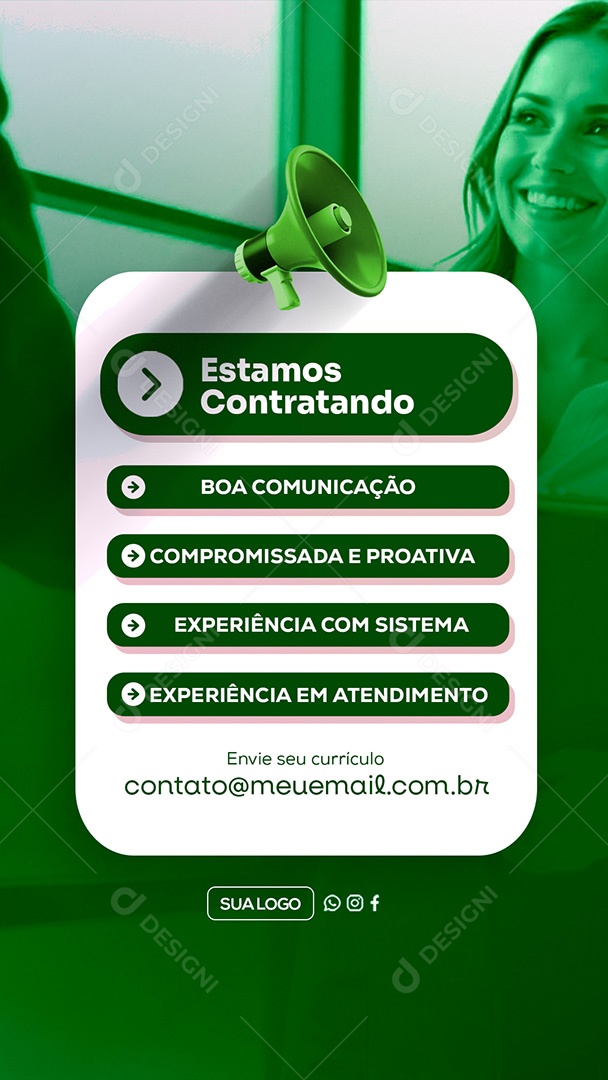 Estamos Contratando Social Media PSD Editável