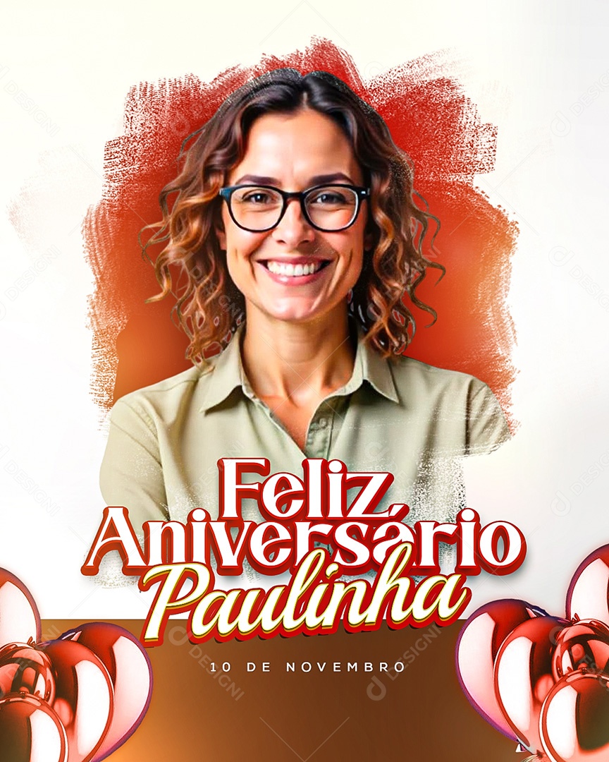 Feliz Aniversário Parabéns Paulinha Social Media PSD Editável