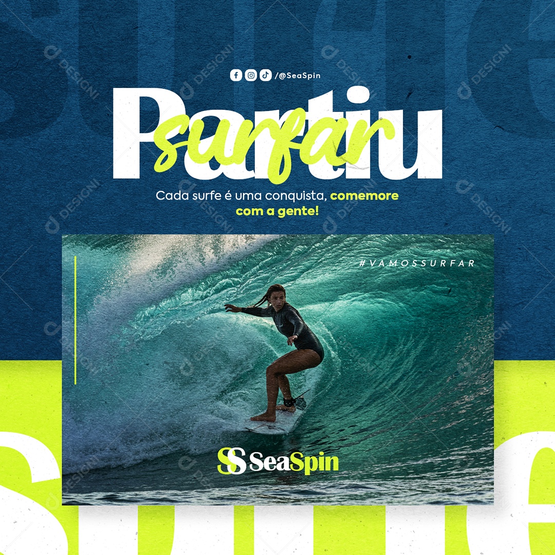 Surfe Partiu Surfa Social Media PSD Editável
