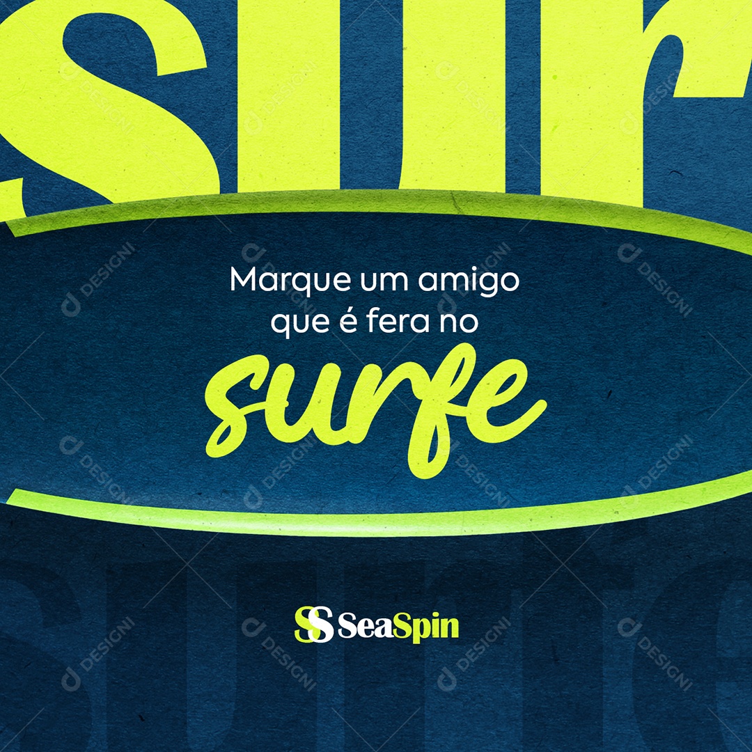 Marque Um Amigo Que é Fera no Surfe Social Media PSD Editável