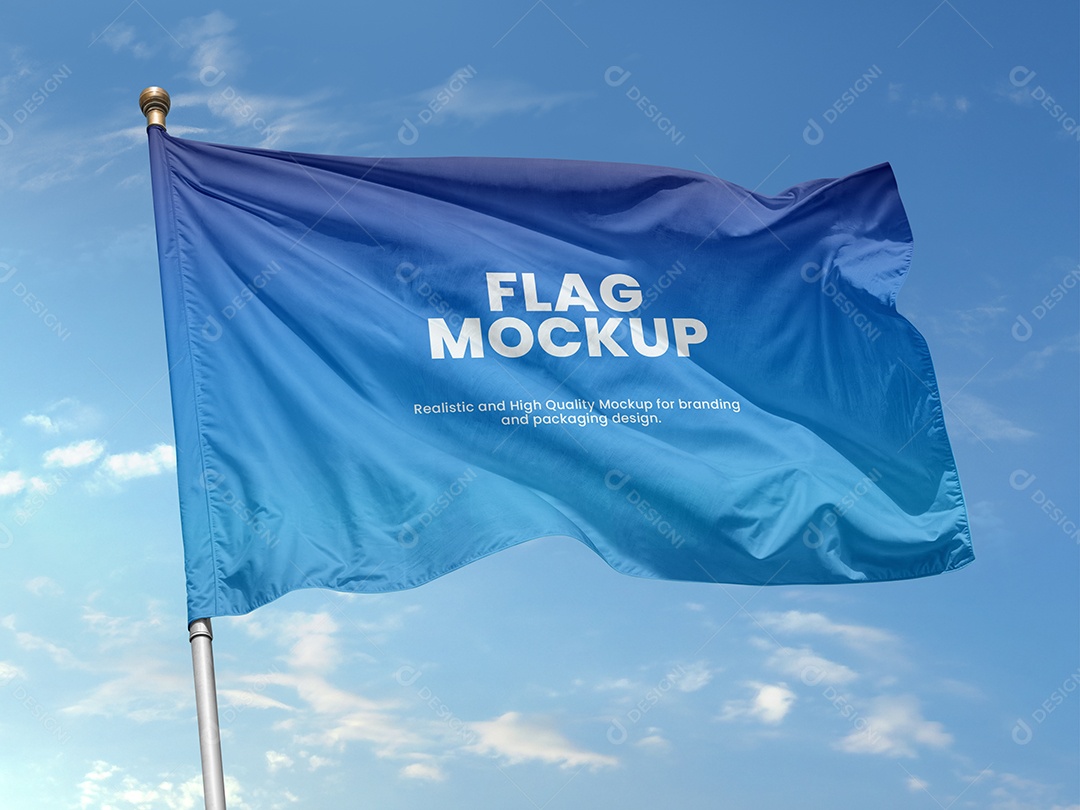 Mockup Bandeira PSD Editável