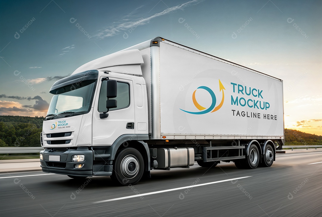 Mockup Caminhão PSD Editável