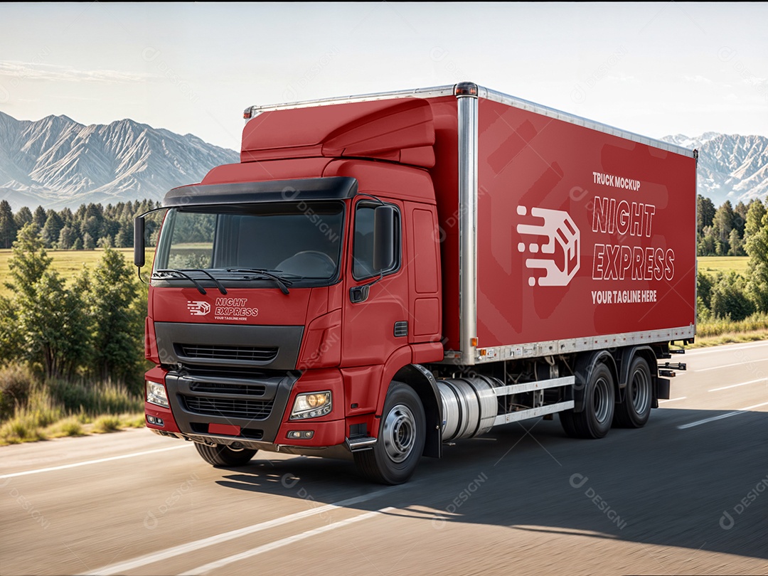 Mockup Caminhão PSD Editável