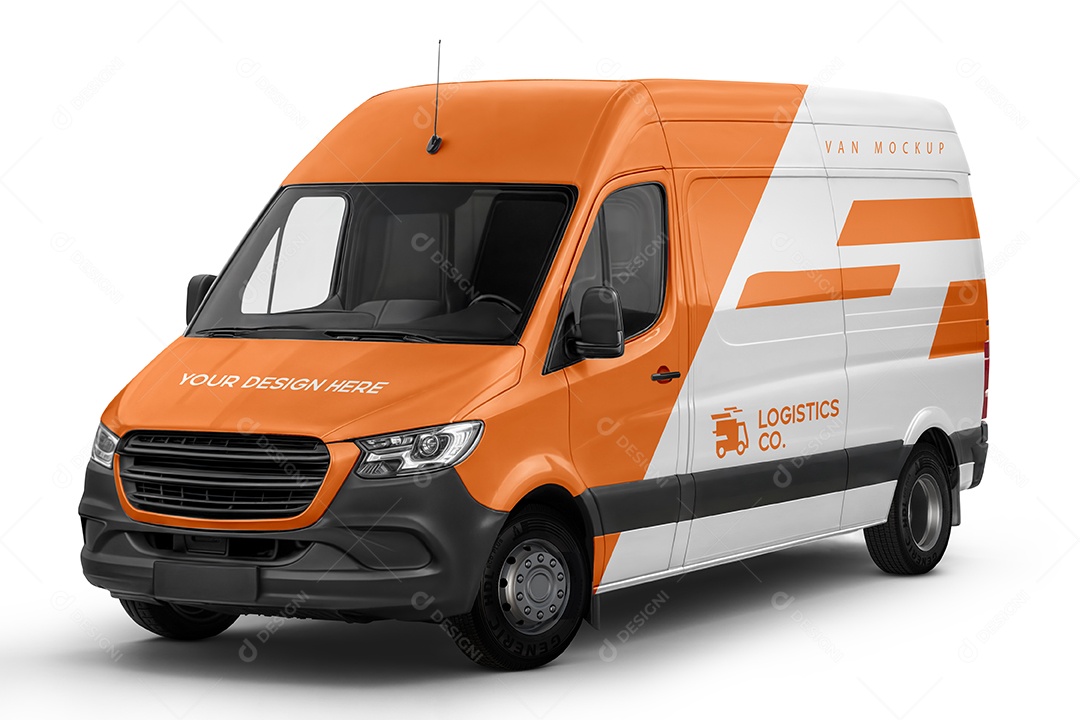 Mockup Van de Carga PSD Editável