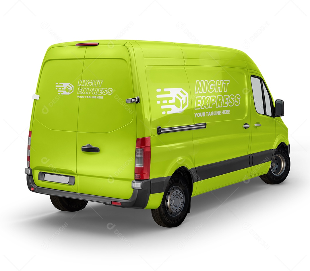 Mockup Van de Carga PSD Editável