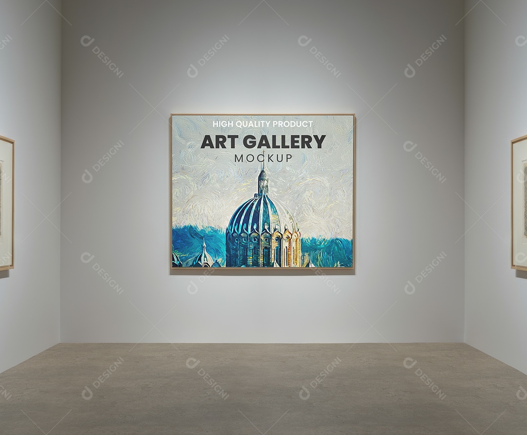 Mockup Galeria de Arte PSD Editável