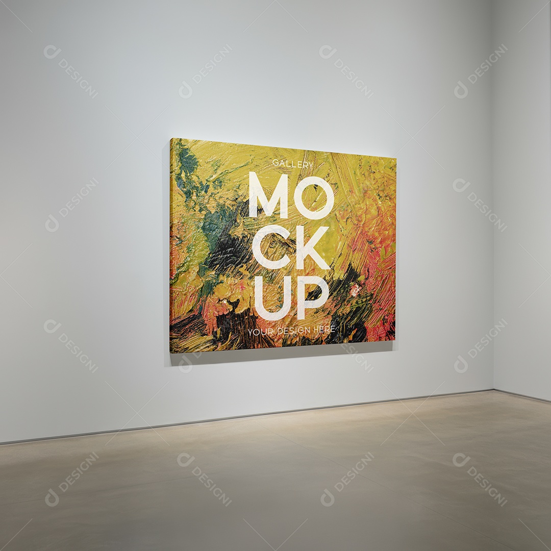 Mockup Galeria de Arte PSD Editável