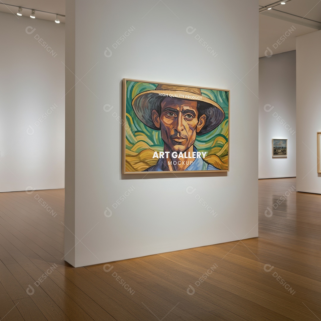 Mockup Galeria de Arte PSD Editável