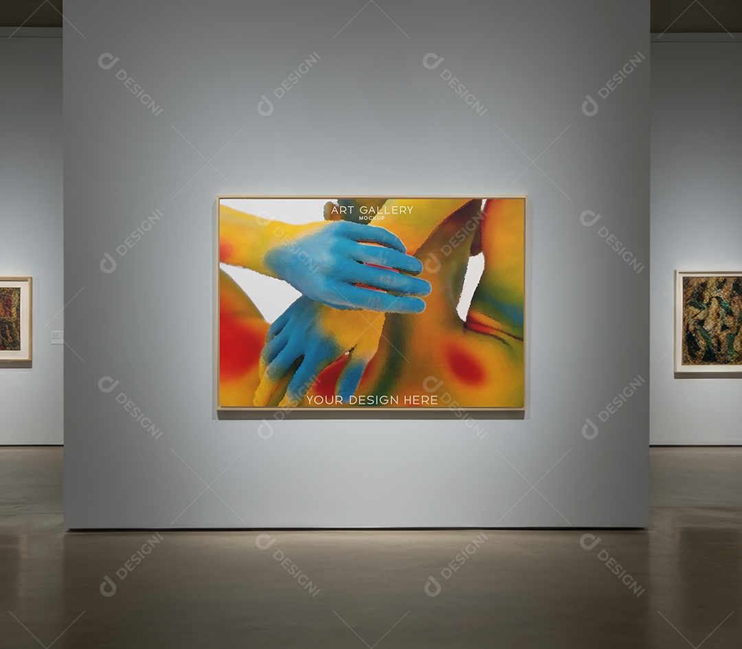 Mockup Galeria de Arte PSD Editável