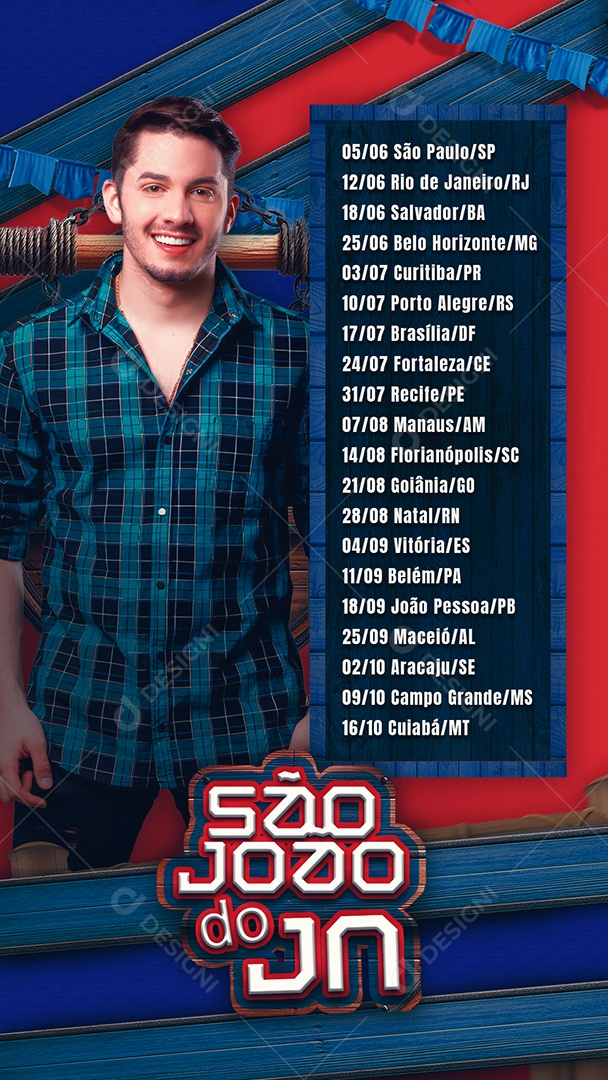 Story Flyer São João Do Jonas Esticado Social Media PSD Editável