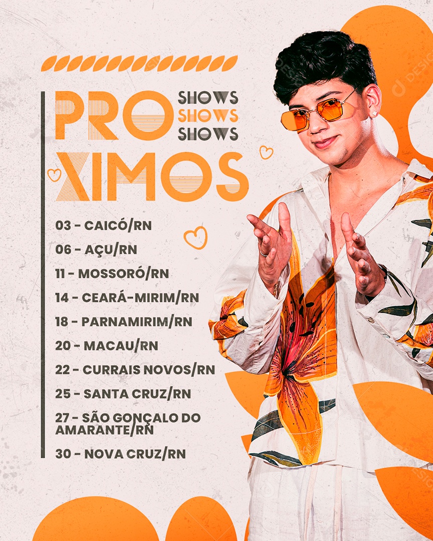 Story Flyer Próximos Shows Léo Foguete Social Media PSD Editável