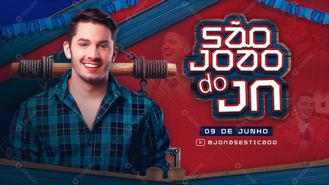 Banner Flyer São João Do Jonas Esticado Social Media PSD Editável