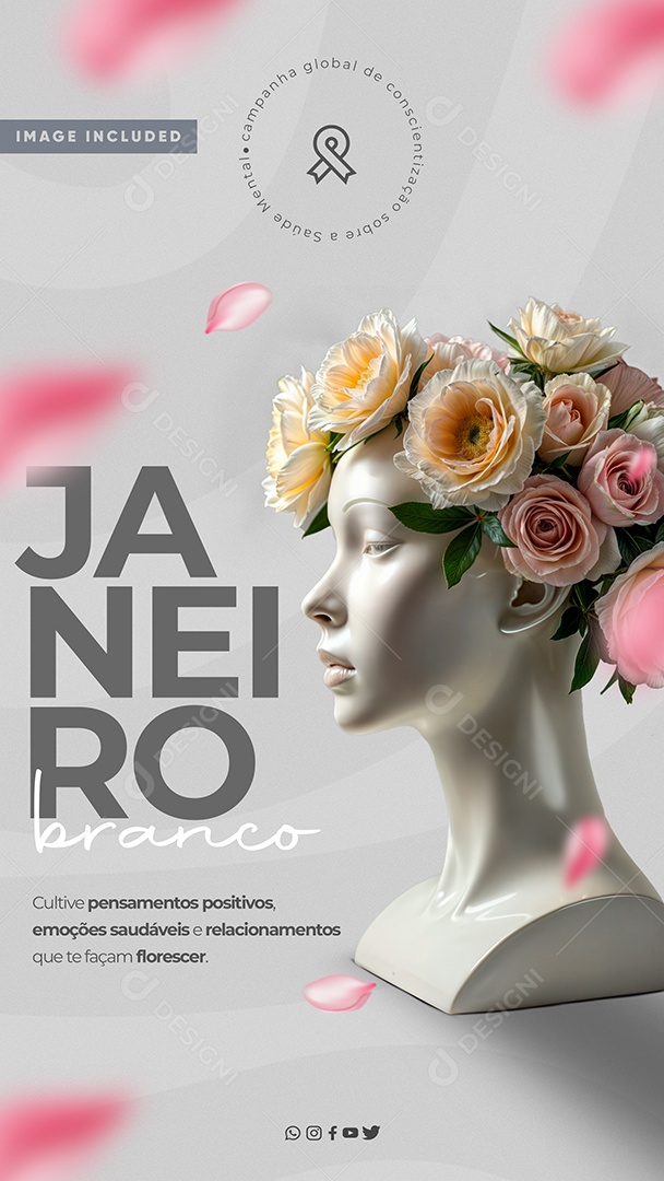 Story Janeiro Branco Social Media PSD Editável