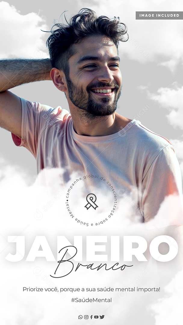 Story Janeiro Branco Social Media PSD Editável