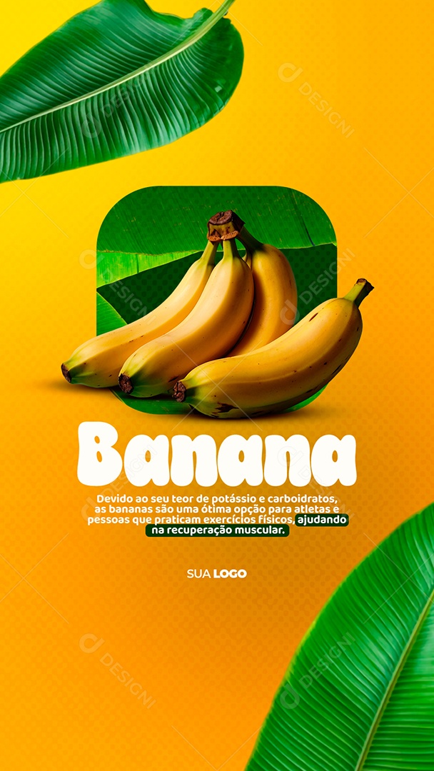 Story Nutricionista Fruta Benefícios Banana Social Media PSD Editável