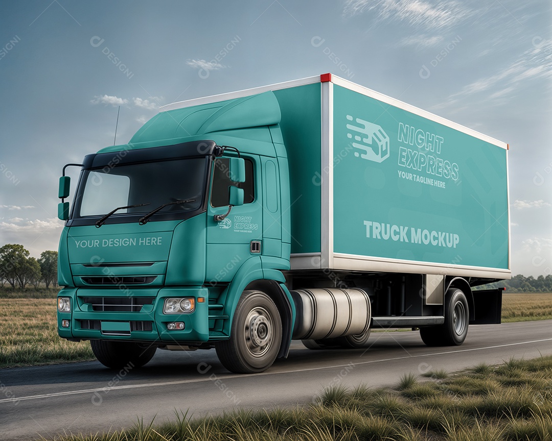 Mockup Caminhão PSD Editável