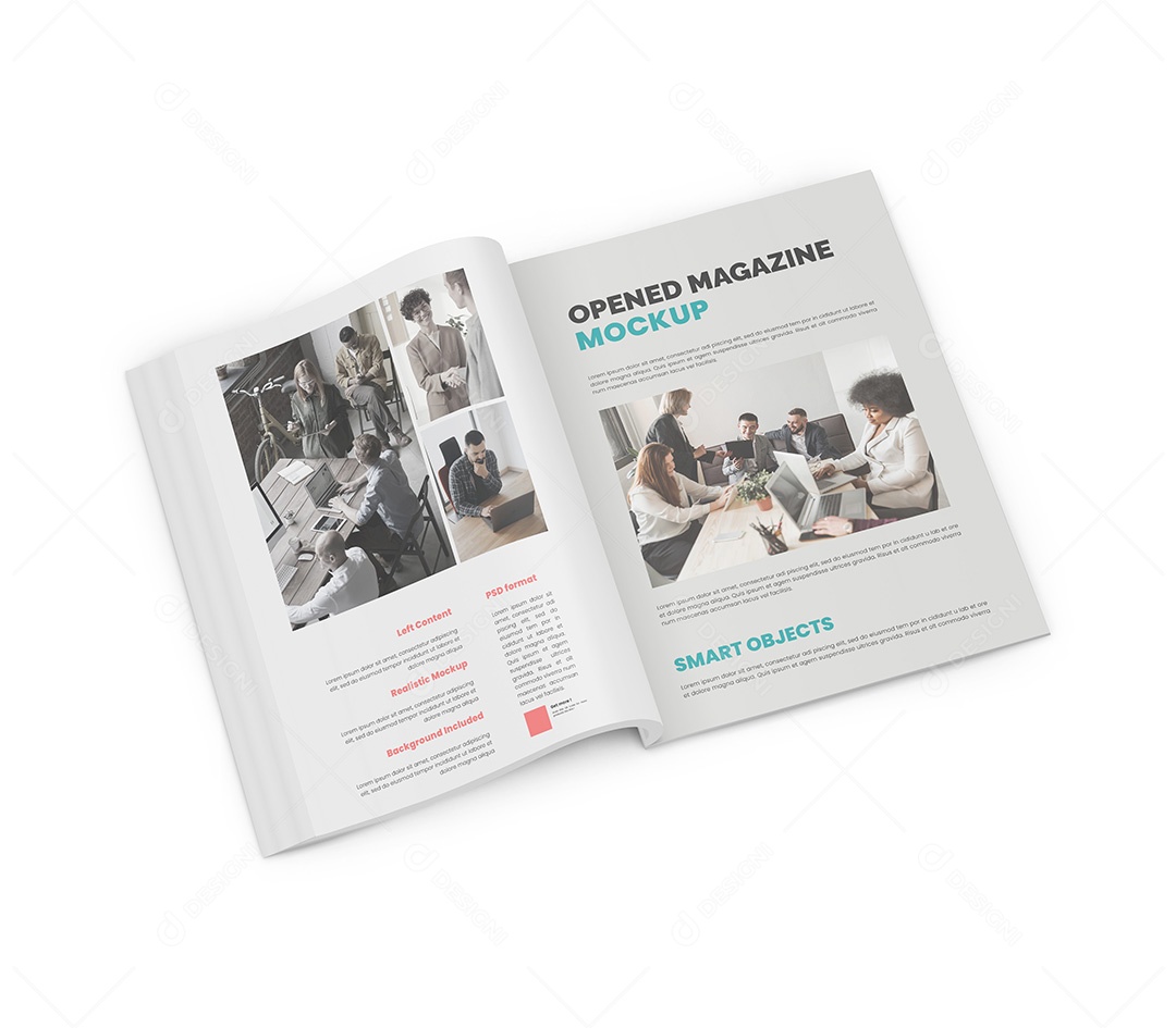 Mockup Revista Aberta PSD Editável