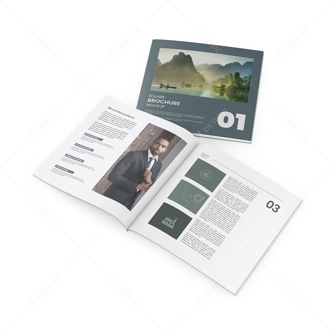 Mockup Revista Aberta PSD Editável