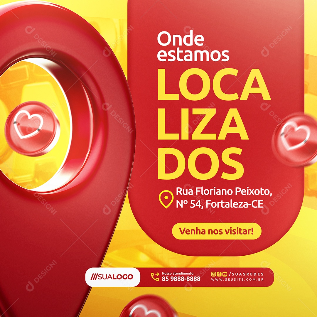 Supermercado Esquenta Pascoal Onde Estamos Localizados Social Media PSD Editável