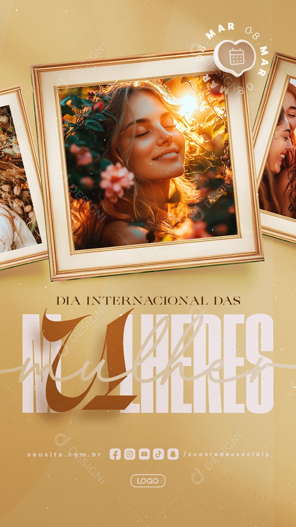 Story Social Media Dia Internacional Das Mulheres 08 de Março PSD Editável