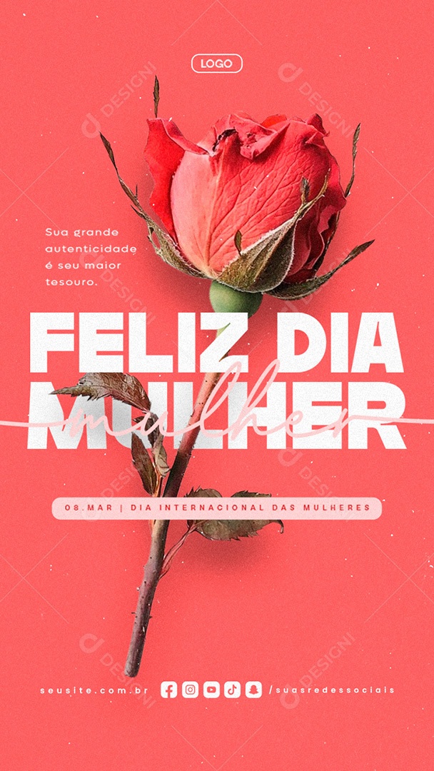 Story Dia Da Mulher 08 de Março Social Media PSD Editável