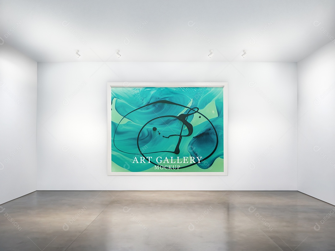 Mockup Galeria de Arte PSD Editável