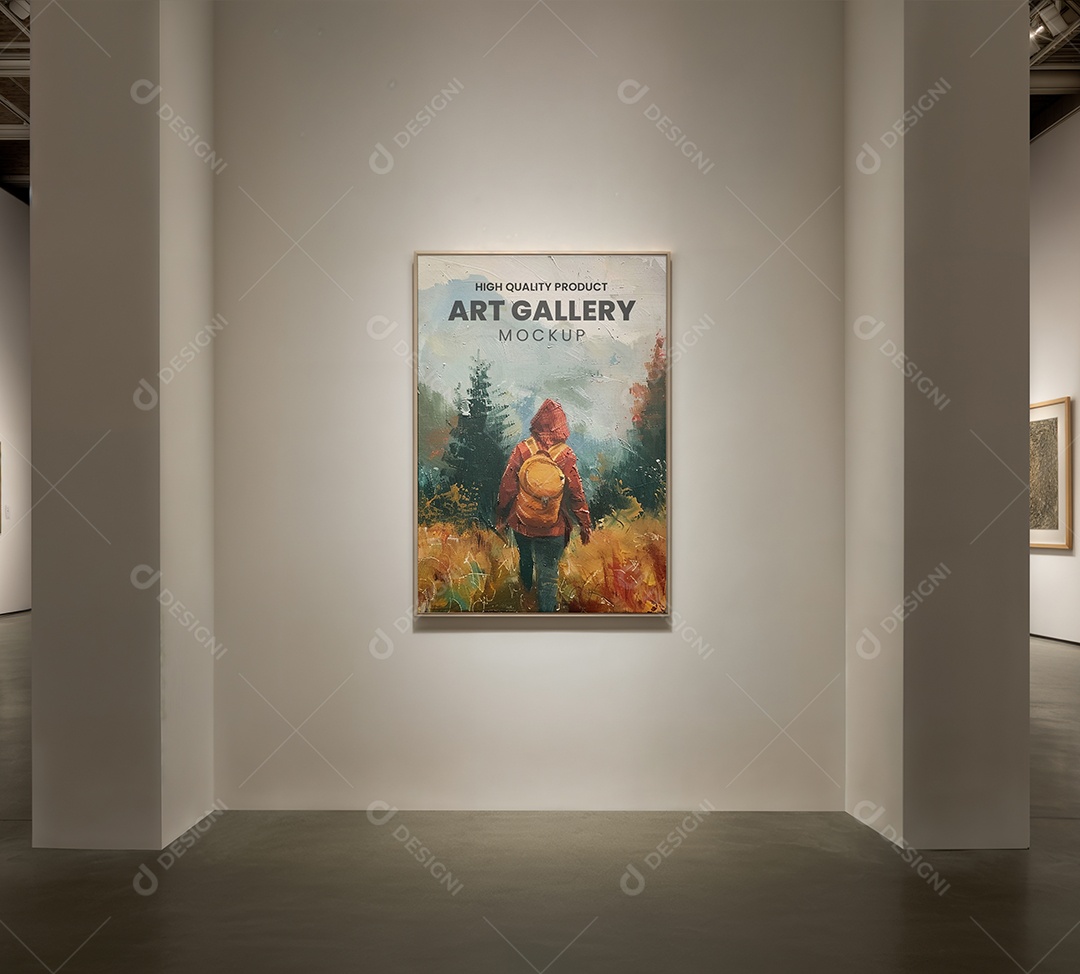 Mockup Galeria de Arte PSD Editável