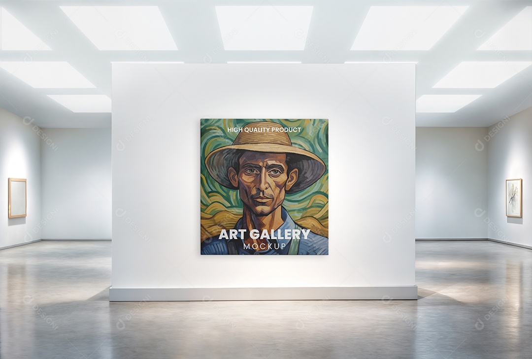 Mockup Galeria de Arte PSD Editável