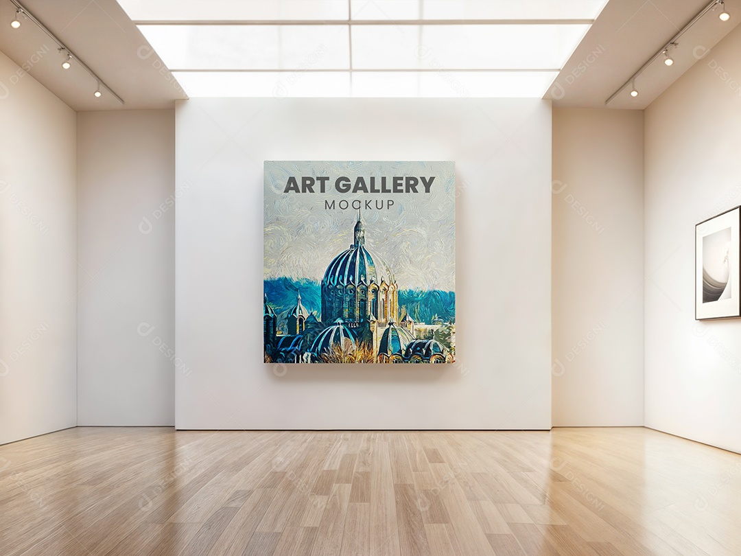 Mockup Galeria de Arte PSD Editável
