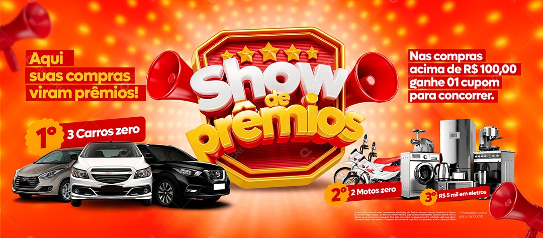 Banner Show de Prêmios Social Media PSD Editável