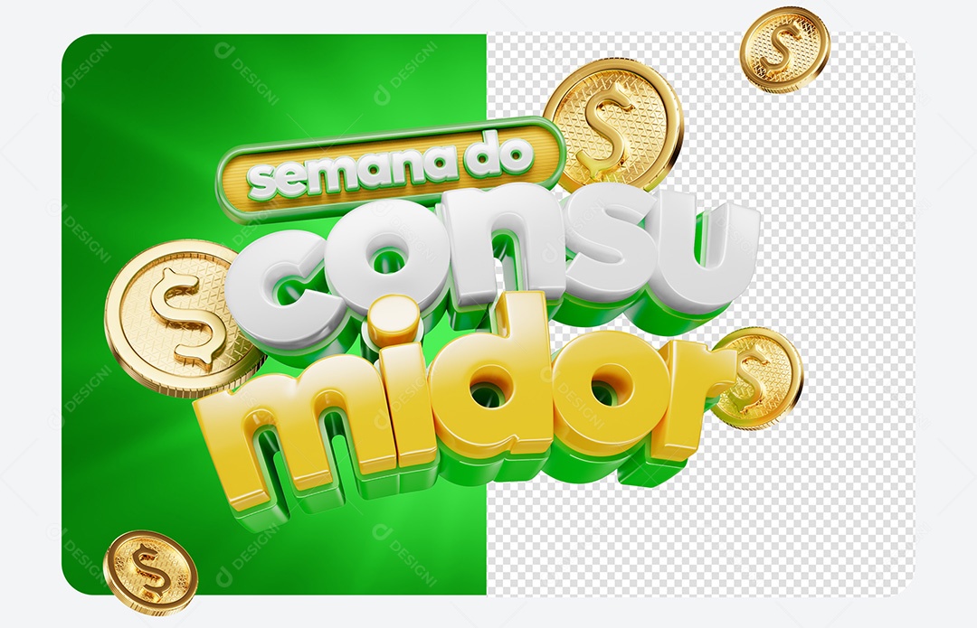 Selo 3D Semana Do Consumidor Para Composição PSD