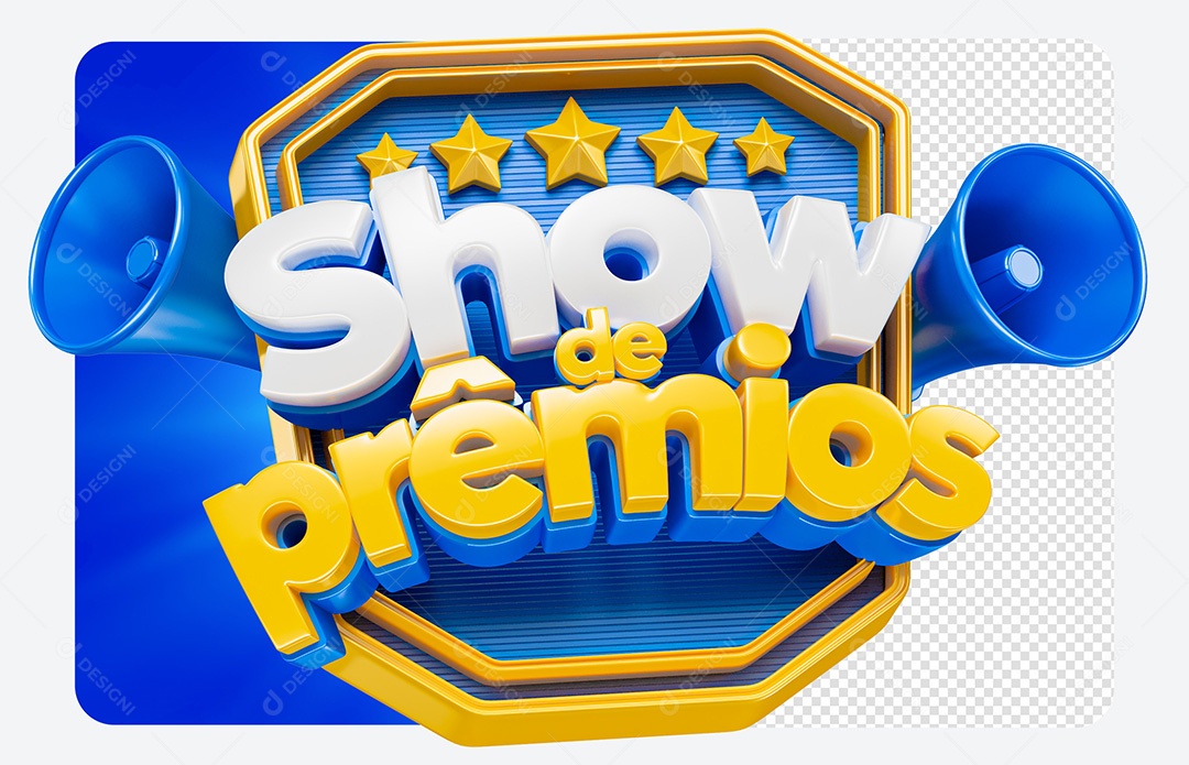 Selo 3D Show de Prêmios Para Composição PSD