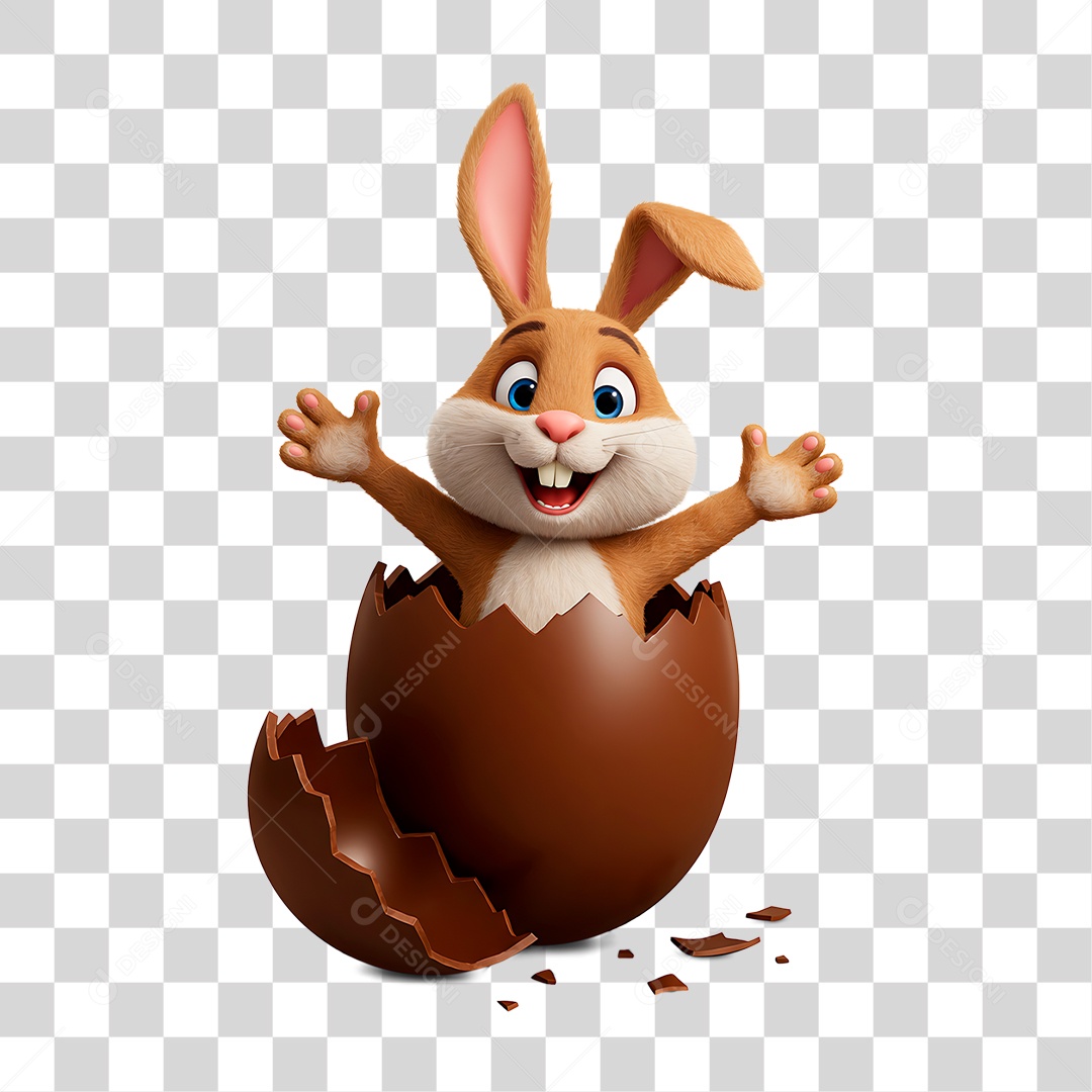 Coelho de Páscoa PNG Transparente