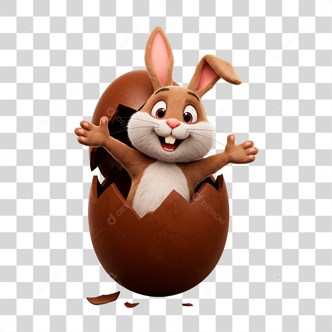 Coelho de Páscoa PNG Transparente