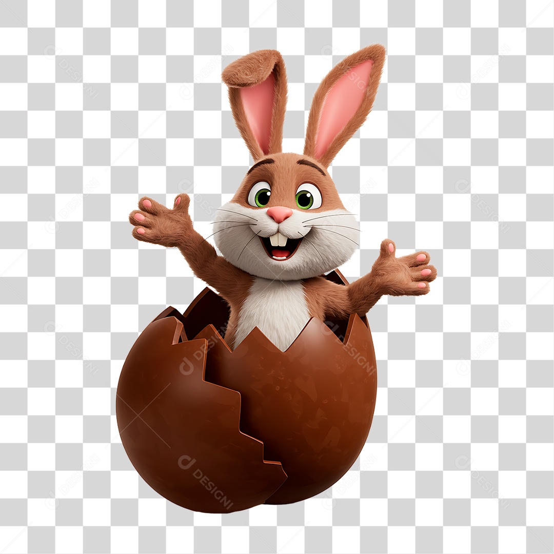 Coelho de Páscoa PNG Transparente
