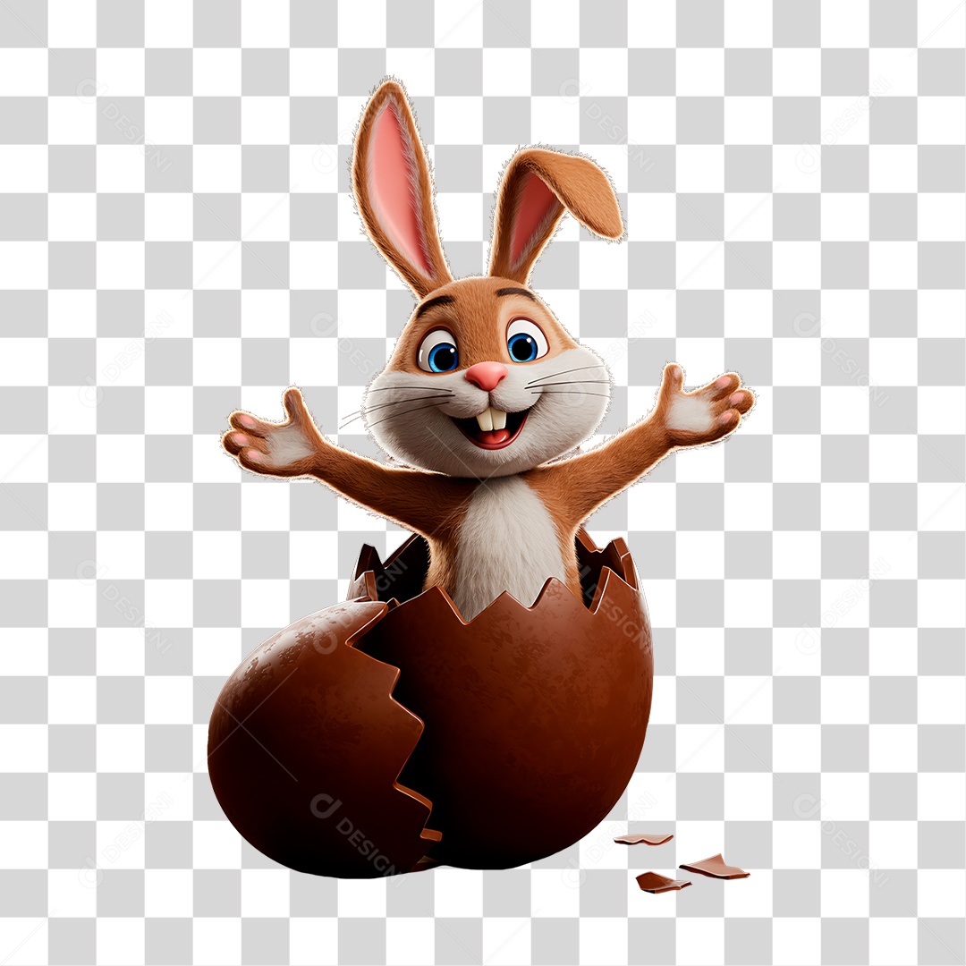 Coelho de Páscoa PNG Transparente
