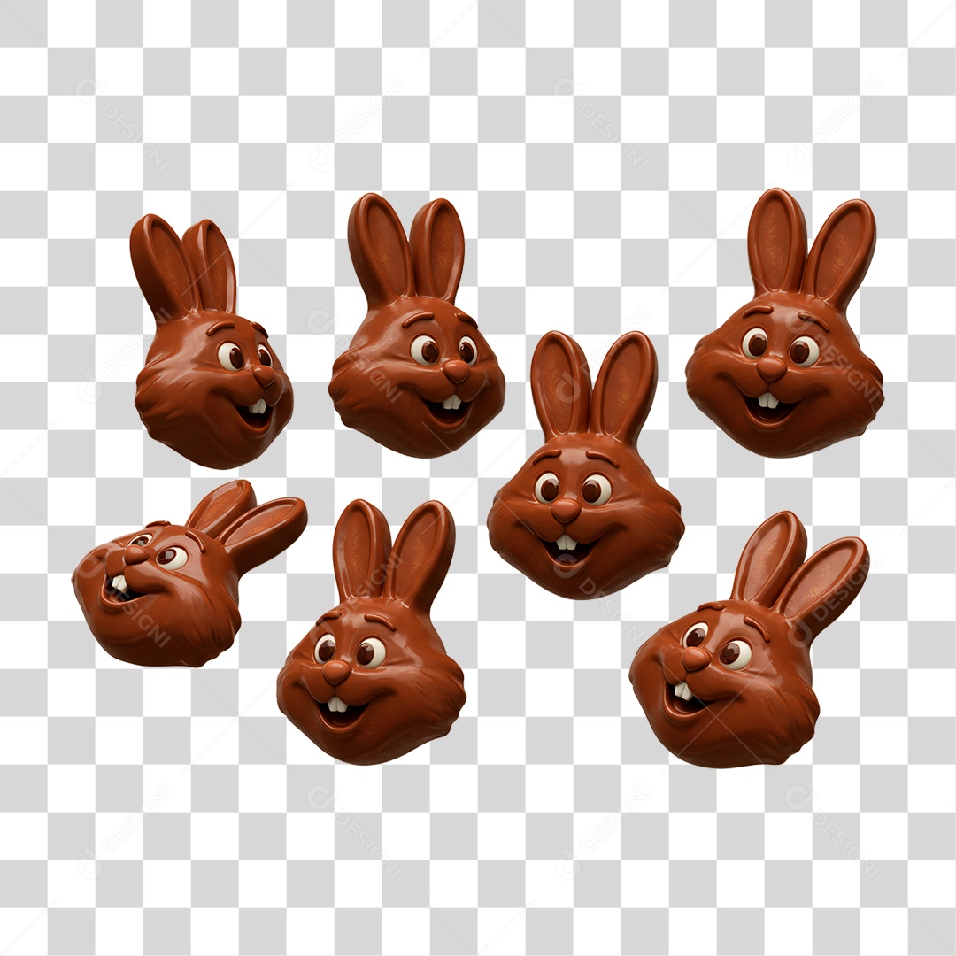 Coelho de Chocolate PNG Transparente