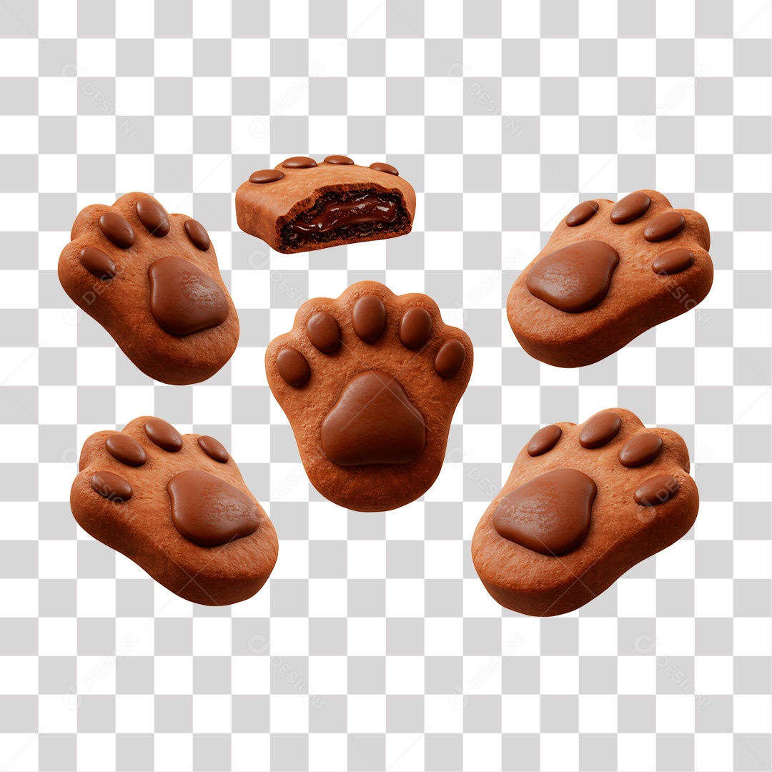 Pata de Chocolate PNG Transparente