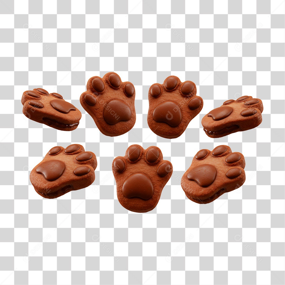 Pata de Chocolate PNG Transparente