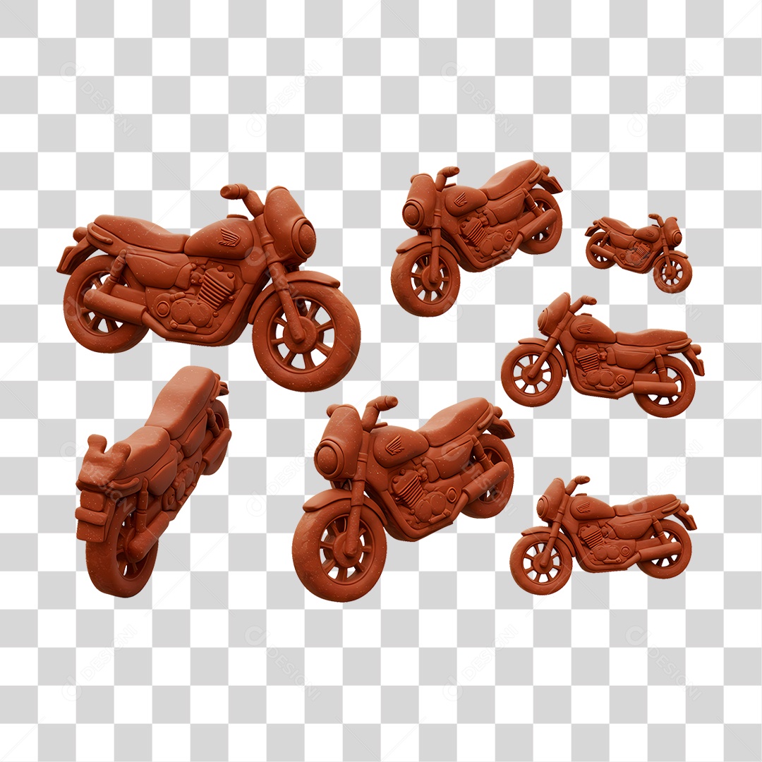 Motocicleta de Chocolate PNG Transparente