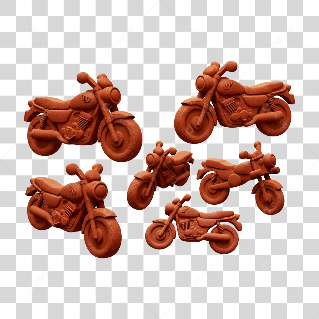 Motocicleta de Chocolate PNG Transparente